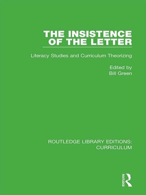 cover image of The Insistence of the Letter